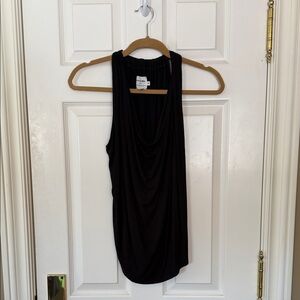 Michael Stars Black Draped Cowl Neck Tank